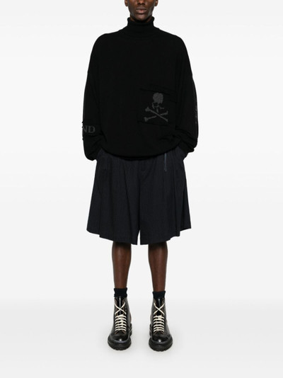 MASTERMIND WORLD patchwork turtleneck sweater outlook