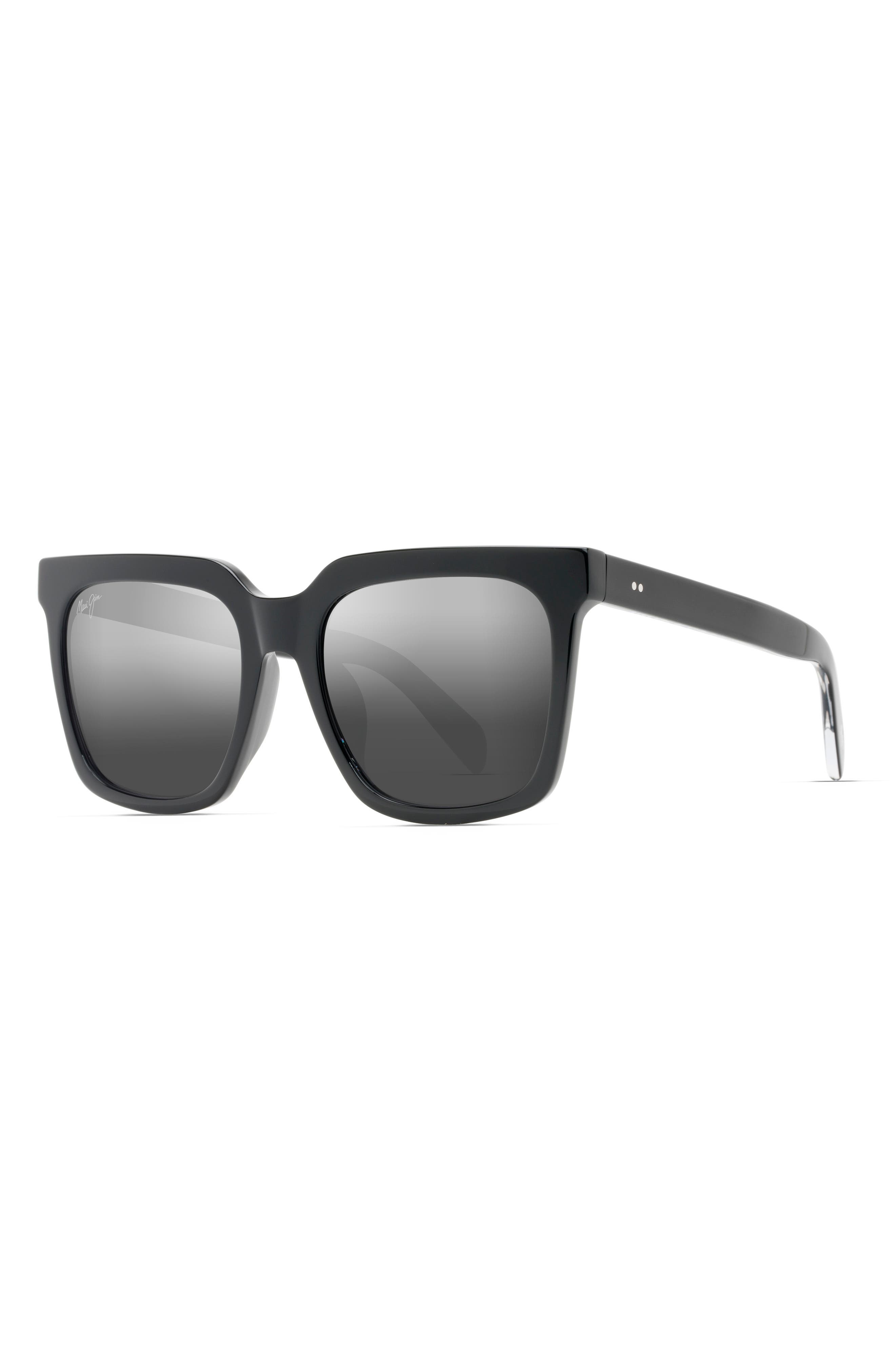 Maui Jim Rooftops 54mm PolarizedPlus2® Square Sunglasses in Black at Nordstrom - 2
