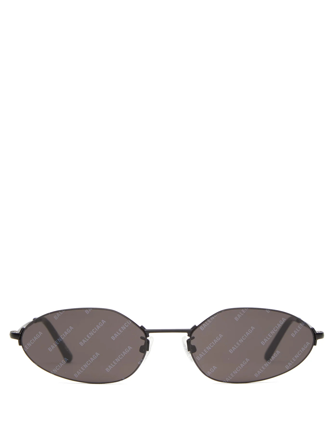 Logo-lens slimline metal sunglasses - 1