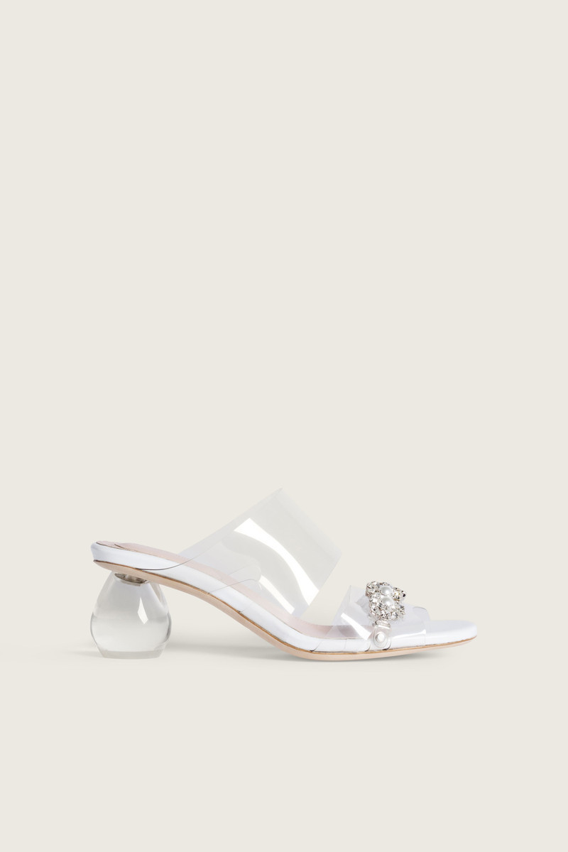 Embellished Sandal Perspex Heel Mule 1