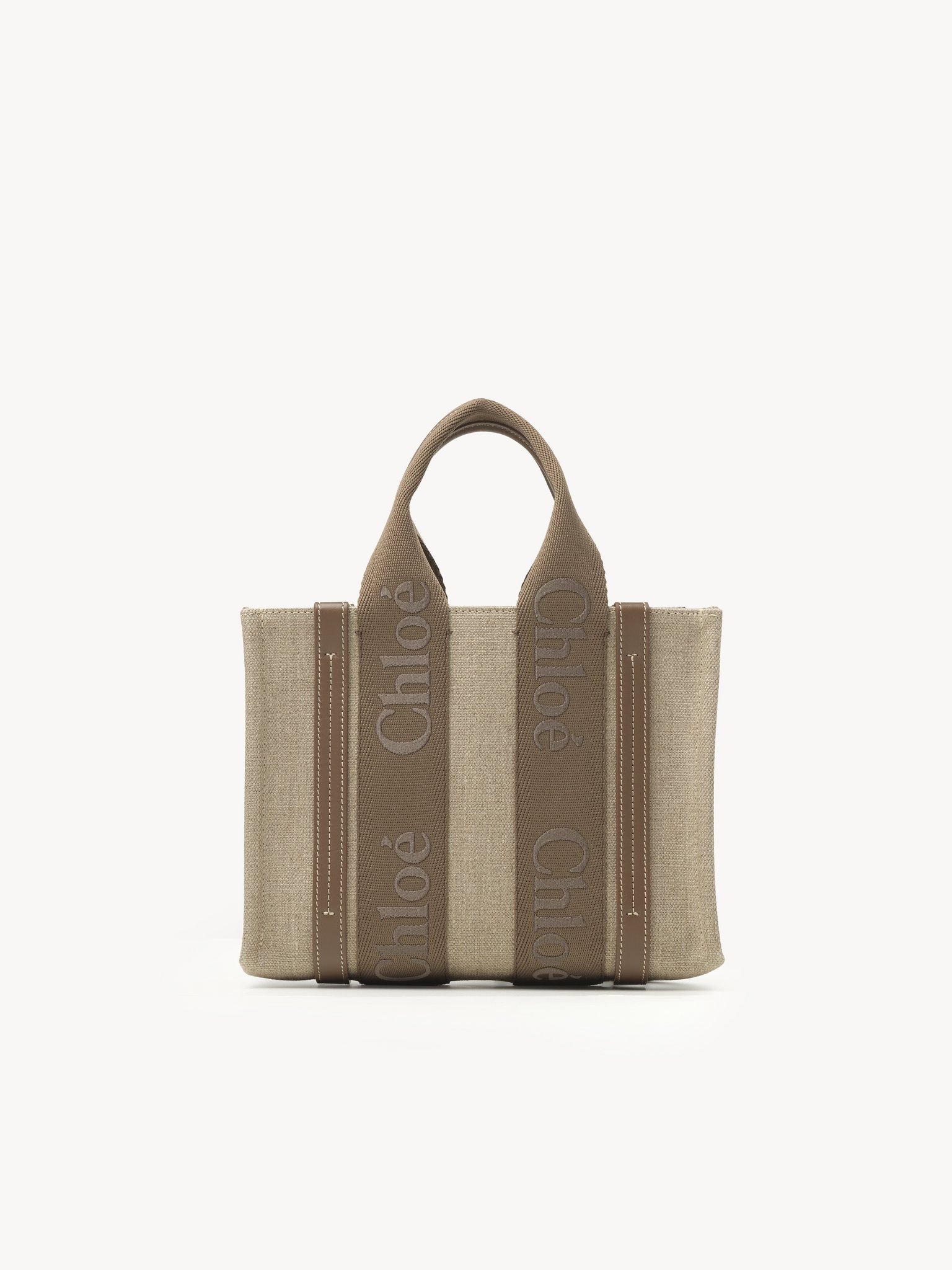 SMALL WOODY TOTE BAG IN LINEN - 4