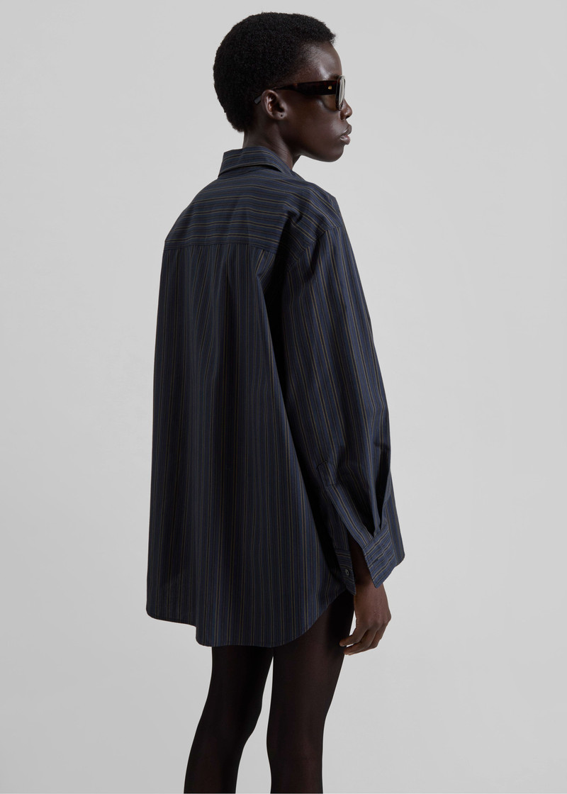 Toulon Shirt - Navy/Black Stripe 7