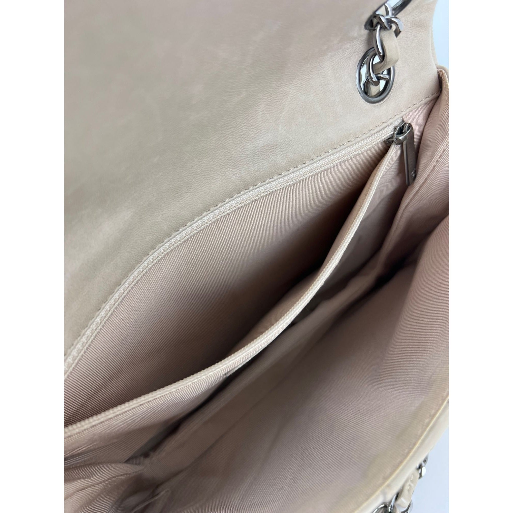 Chanel Lambskin Quilted Pile Ou Face Flap Beige Clair Shoulder Bag - 9