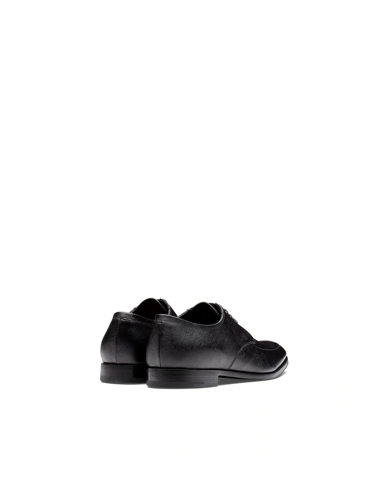 Saffiano leather laced Derby shoes 4