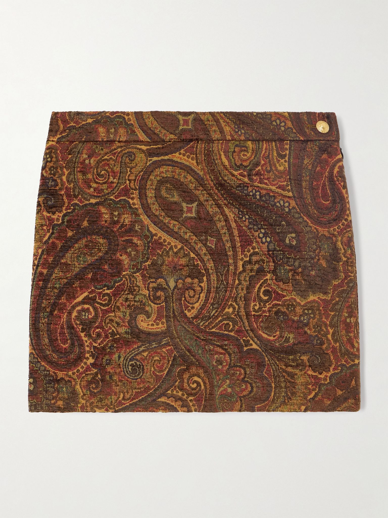 Jacquard mini skirt Brown - 1
