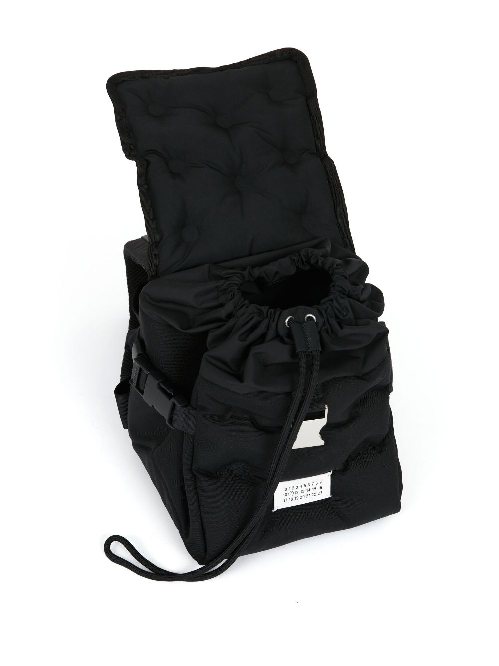numbers-patch quilted backpack - 7
