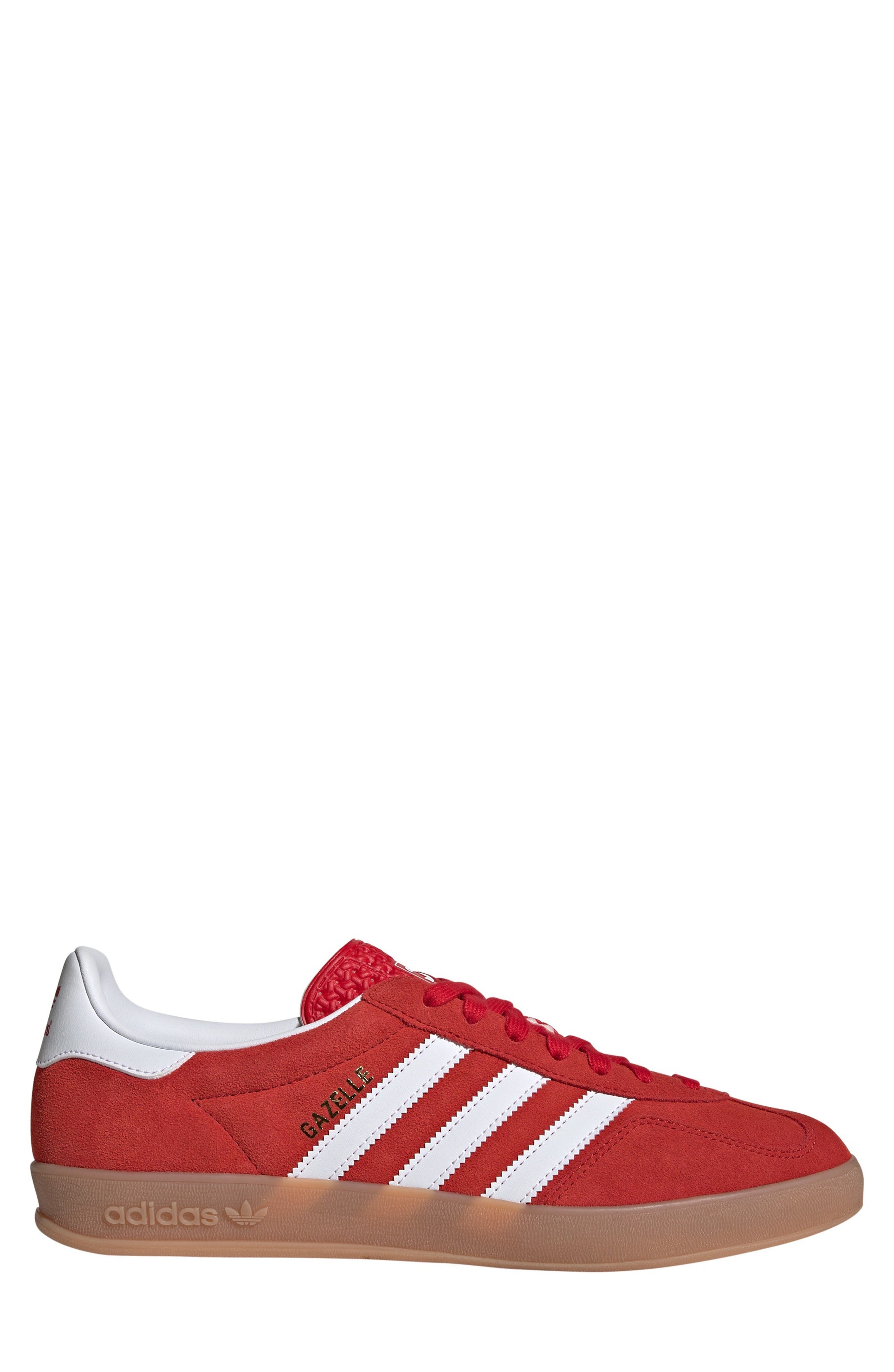 adidas Gazelle Indoor Sneaker in Better Scarlet/White/Gum at Nordstrom - 3