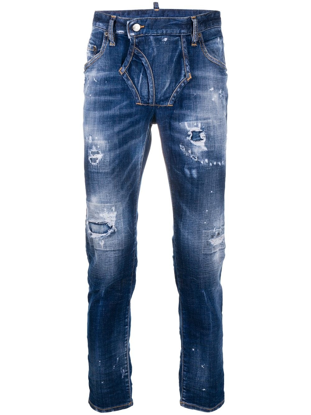 distressed slim-fit jeans - 1