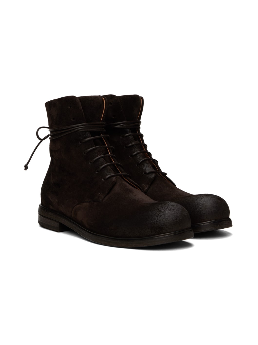 Brown Zucca Media Lace-Up Ankle Boots - 4