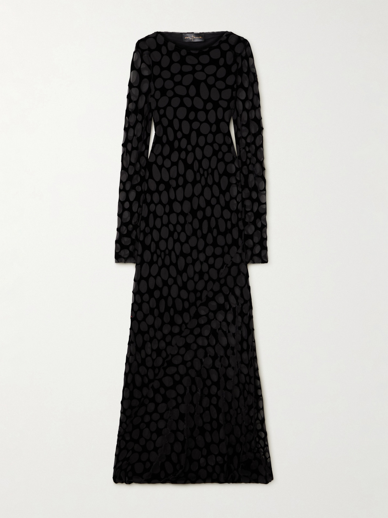 Pebbles Polka-dot Devoré-chiffon Maxi Dress - 1