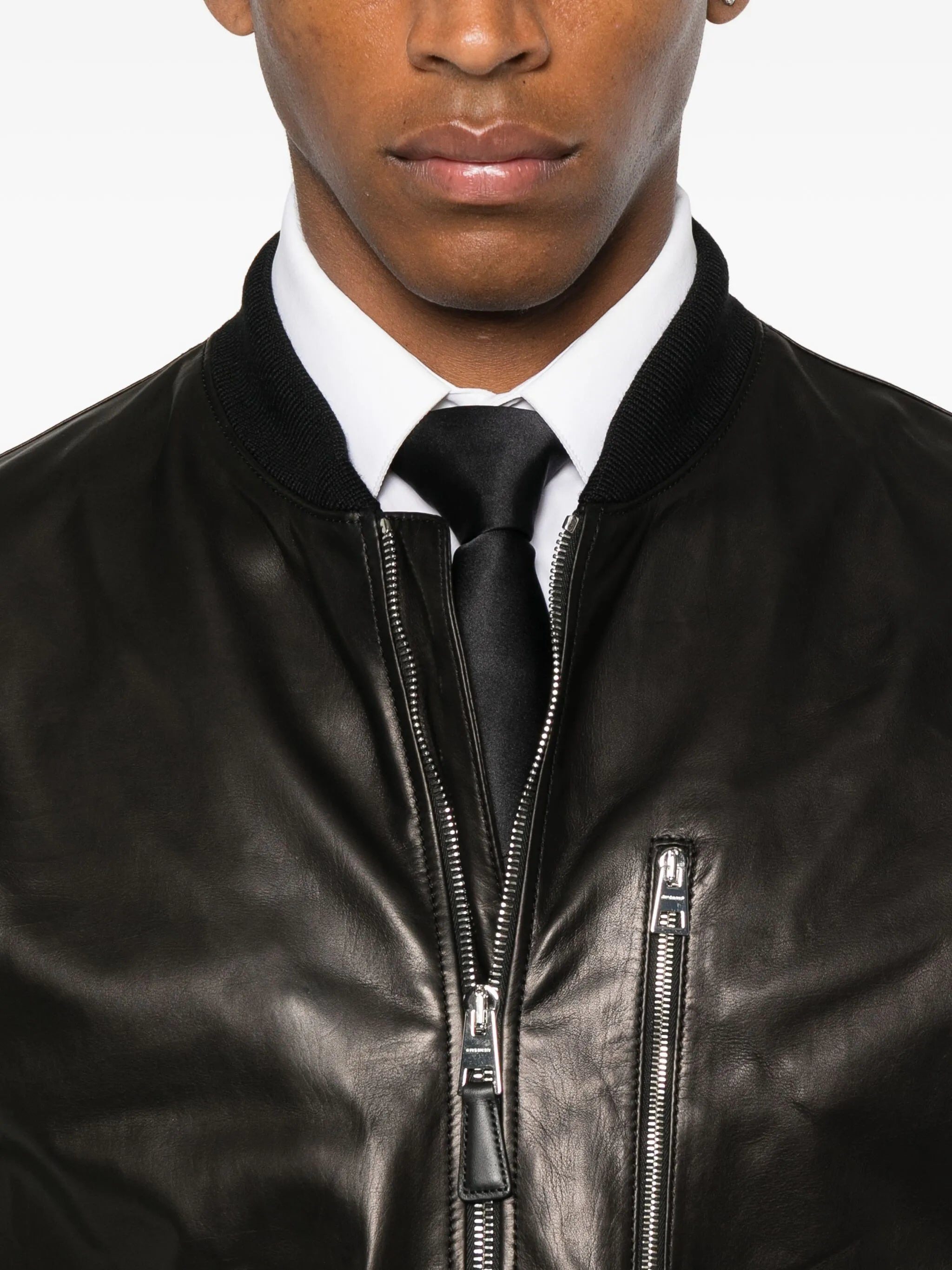 Givenchy Leather Zip-up Bomber Jacket - 4