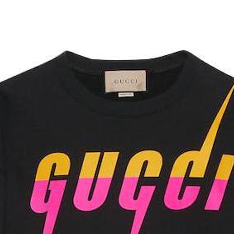 GUCCI Cotton jersey printed sweatshirt with Gucci Blade print 'Black' 715919-XJFL9-1152 - 5