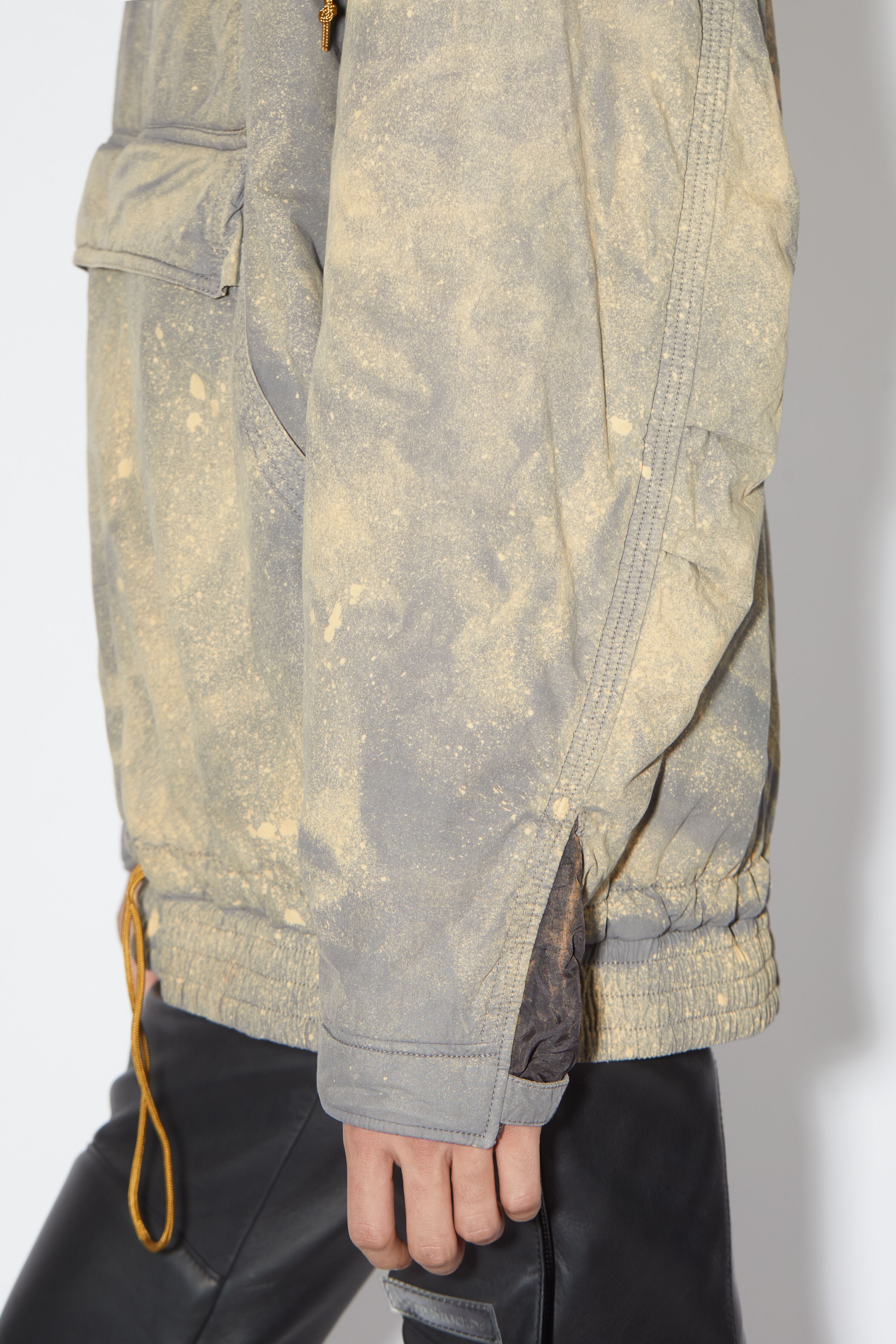 1/3 Zipper hooded jacket - Mud grey - 5