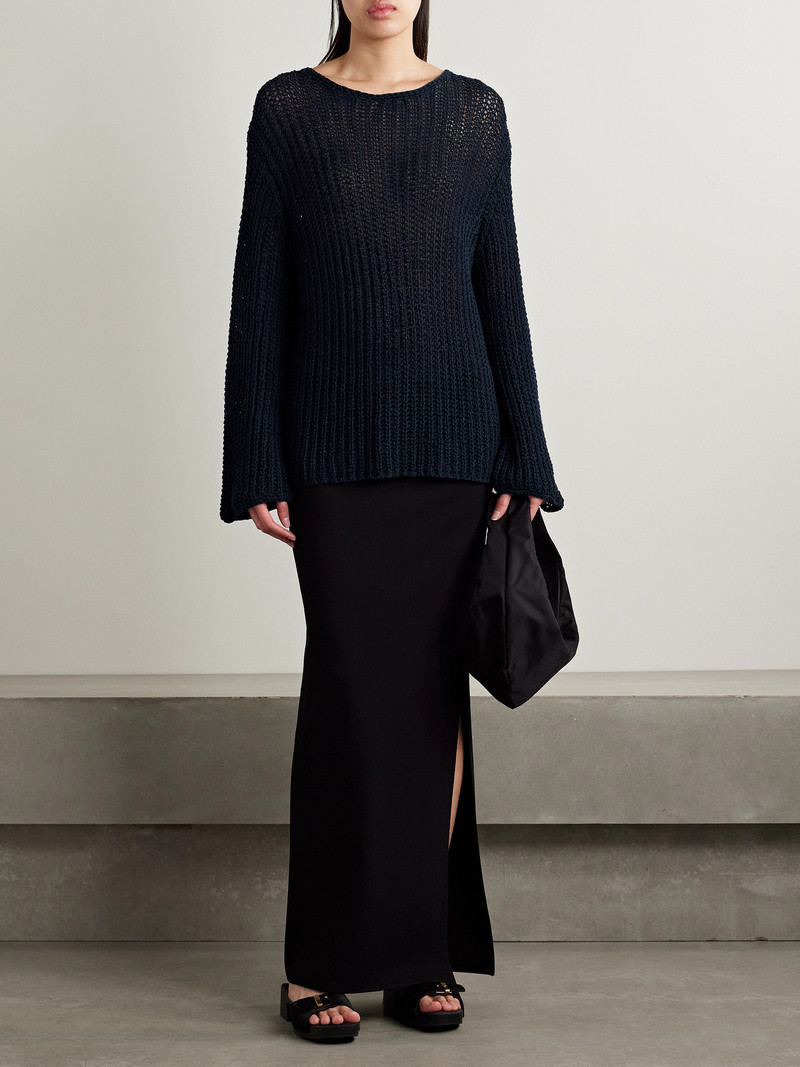 KHAITE Elowen Open-knit Cotton Sweater outlook