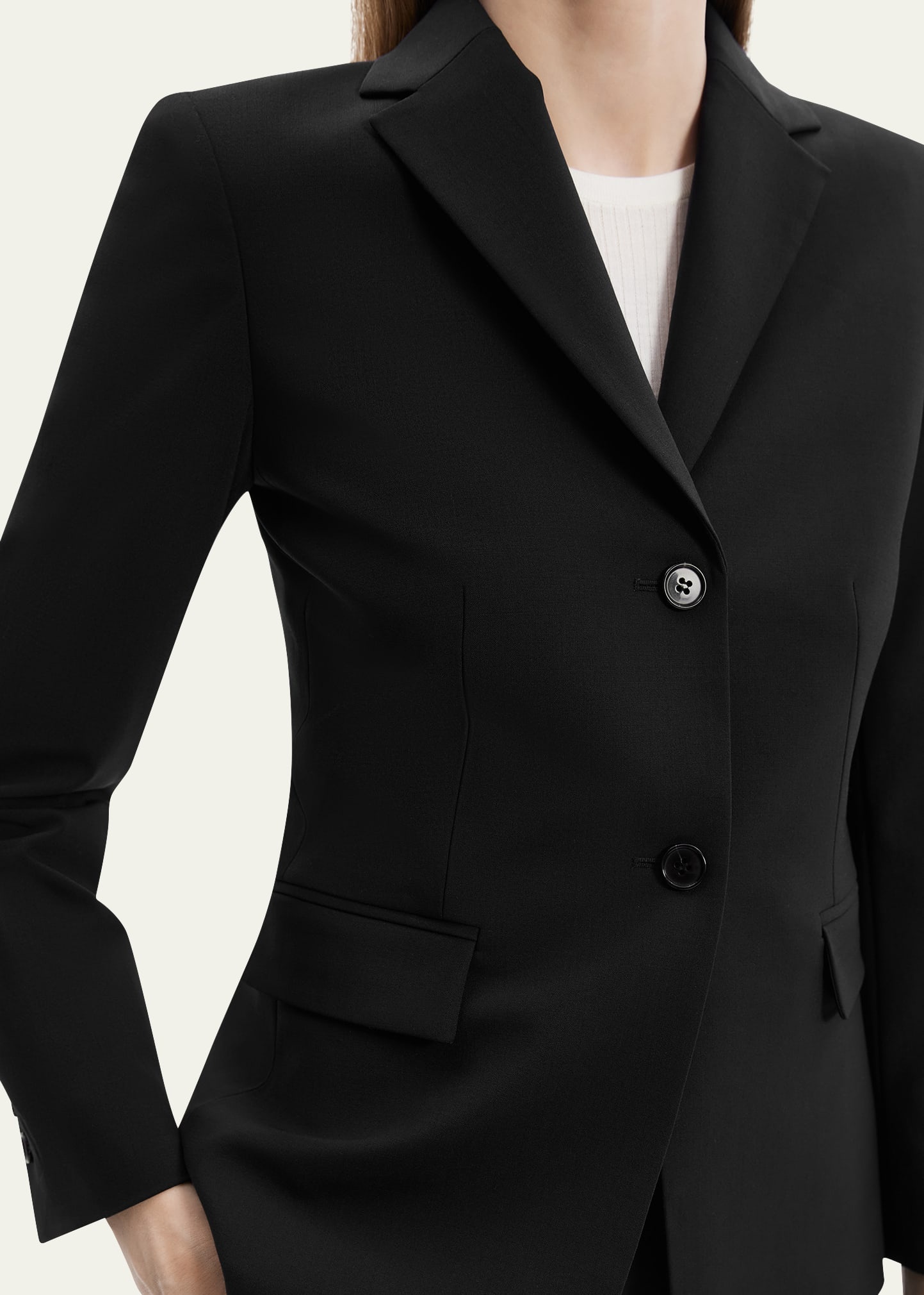 Traceable Wool Slim Single-Breasted Blazer - 5