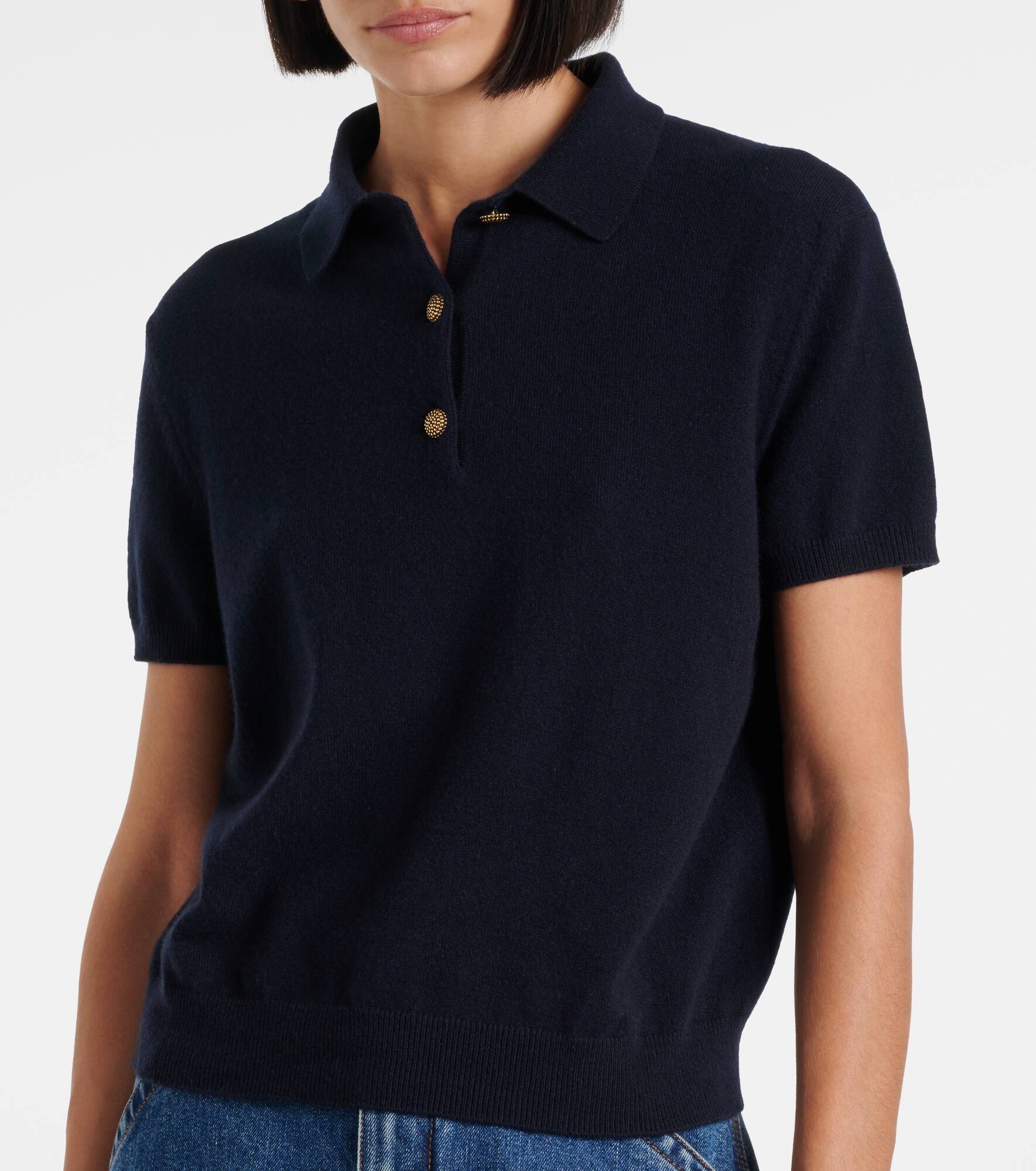 Cashmere polo shirt - 5