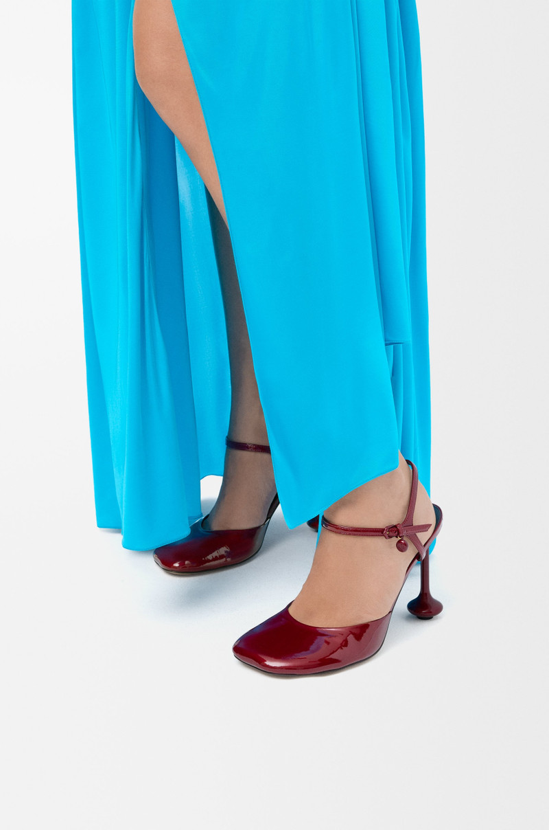 Loewe Toy ankle strap pump in soft patent lambskin outlook