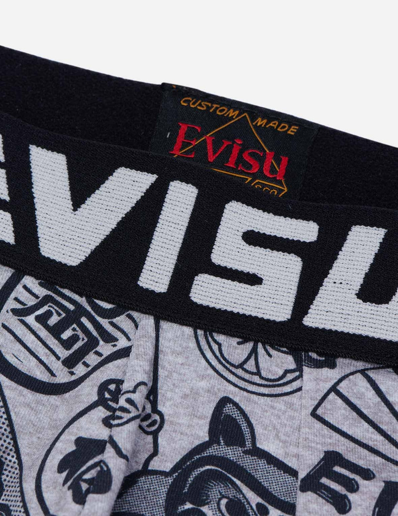 TWO-PACK ALLOVER EVISU SQUAD PRINT TRUNKS 7