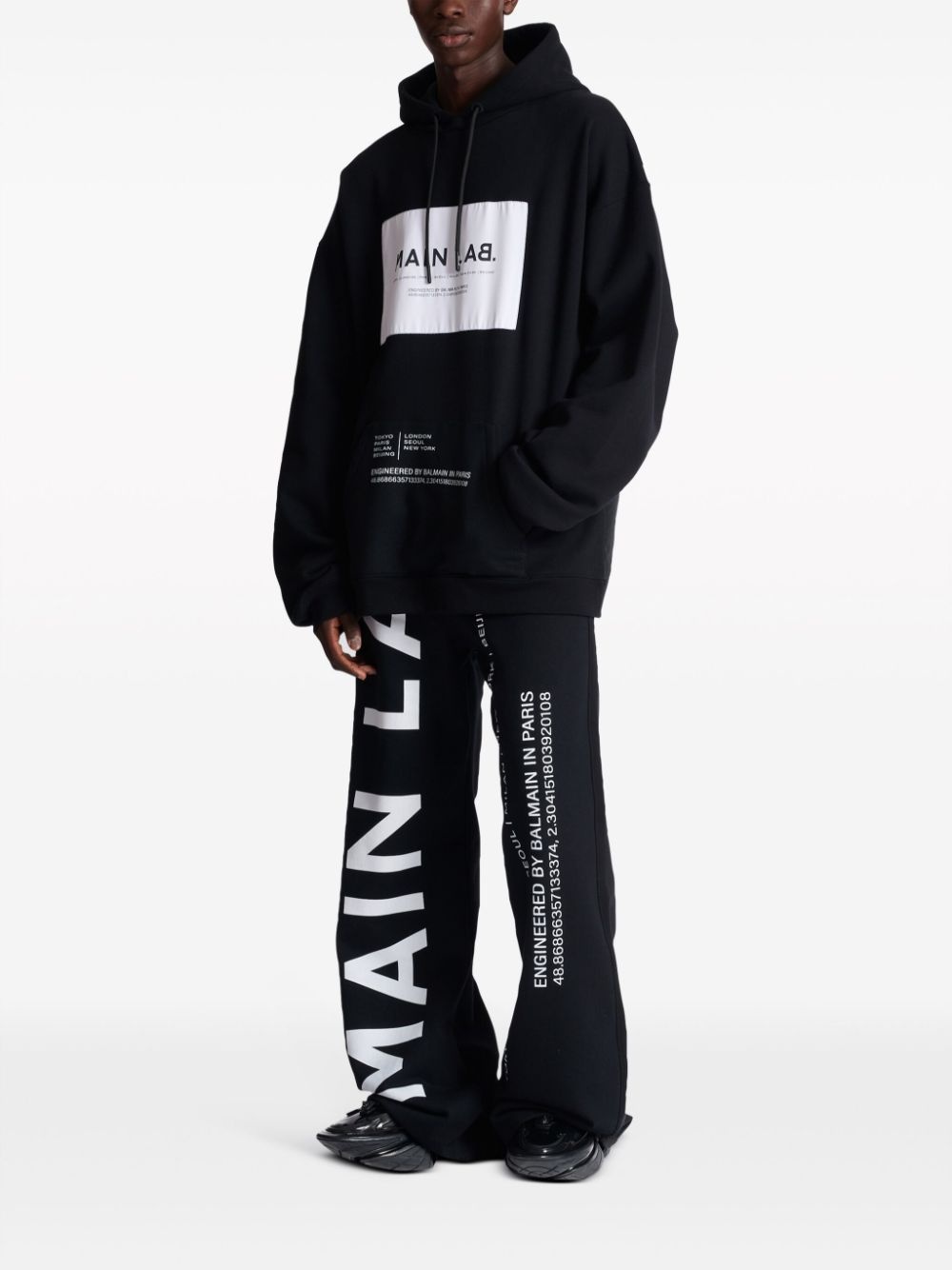 logo-patch cotton-blend hoodie - 2