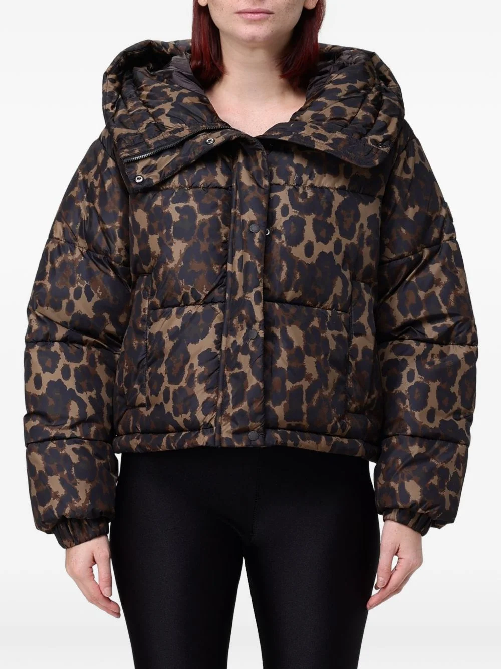 leopard-print puffer jacket - 1