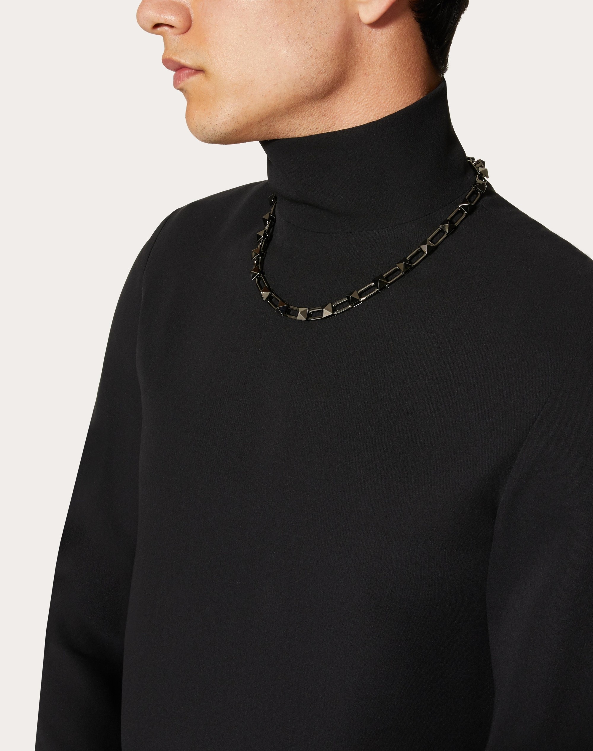 STUD CHAIN NECKLACE IN METAL - 5