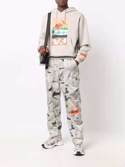 Heron Preston abstract Heron-print hoodie outlook