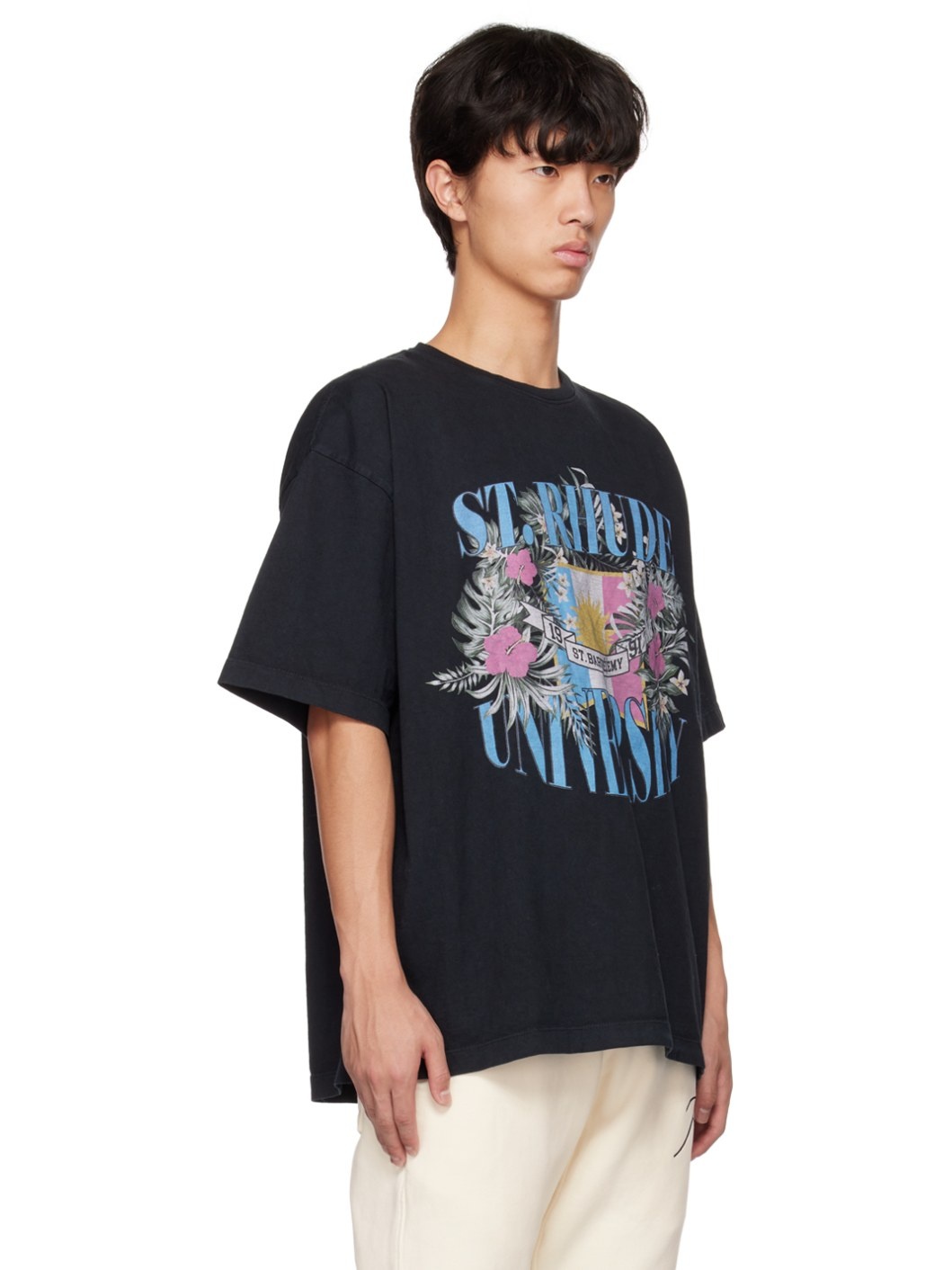 Black Printed T-Shirt - 2
