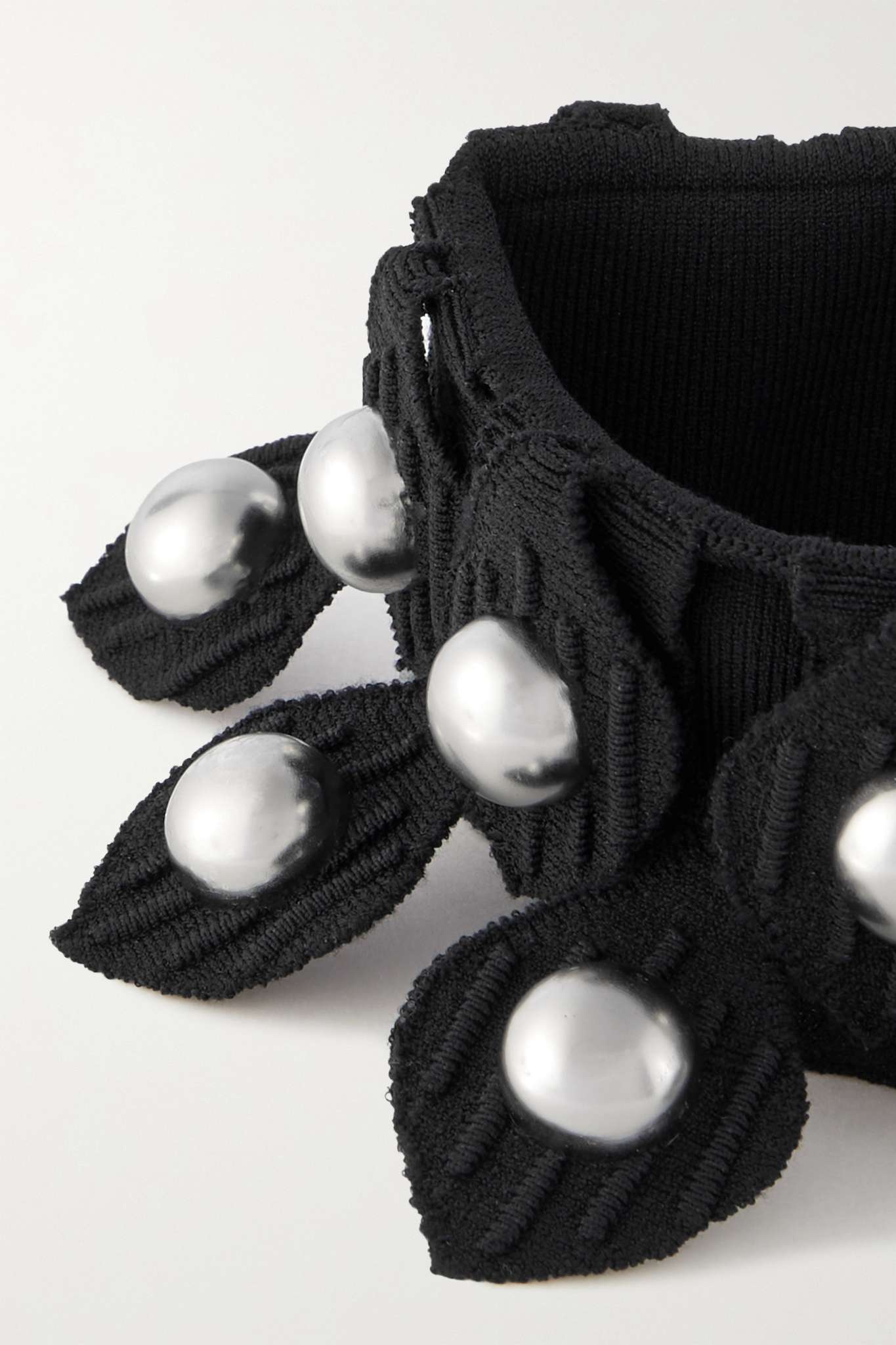 Studded stretch-knit collar - 4