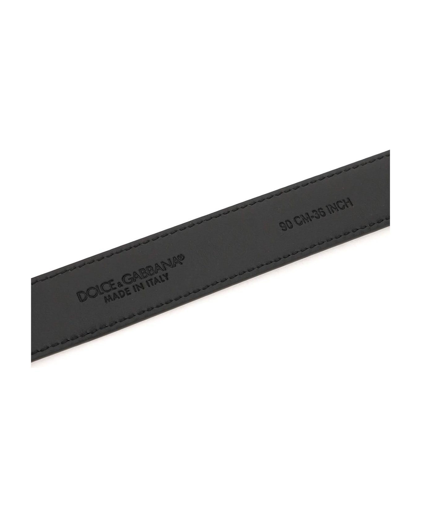 Dg Buckle Leather Belt - 4