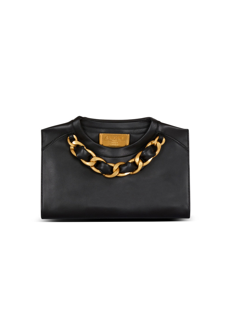 Crewneck zipped calfskin pouch 1