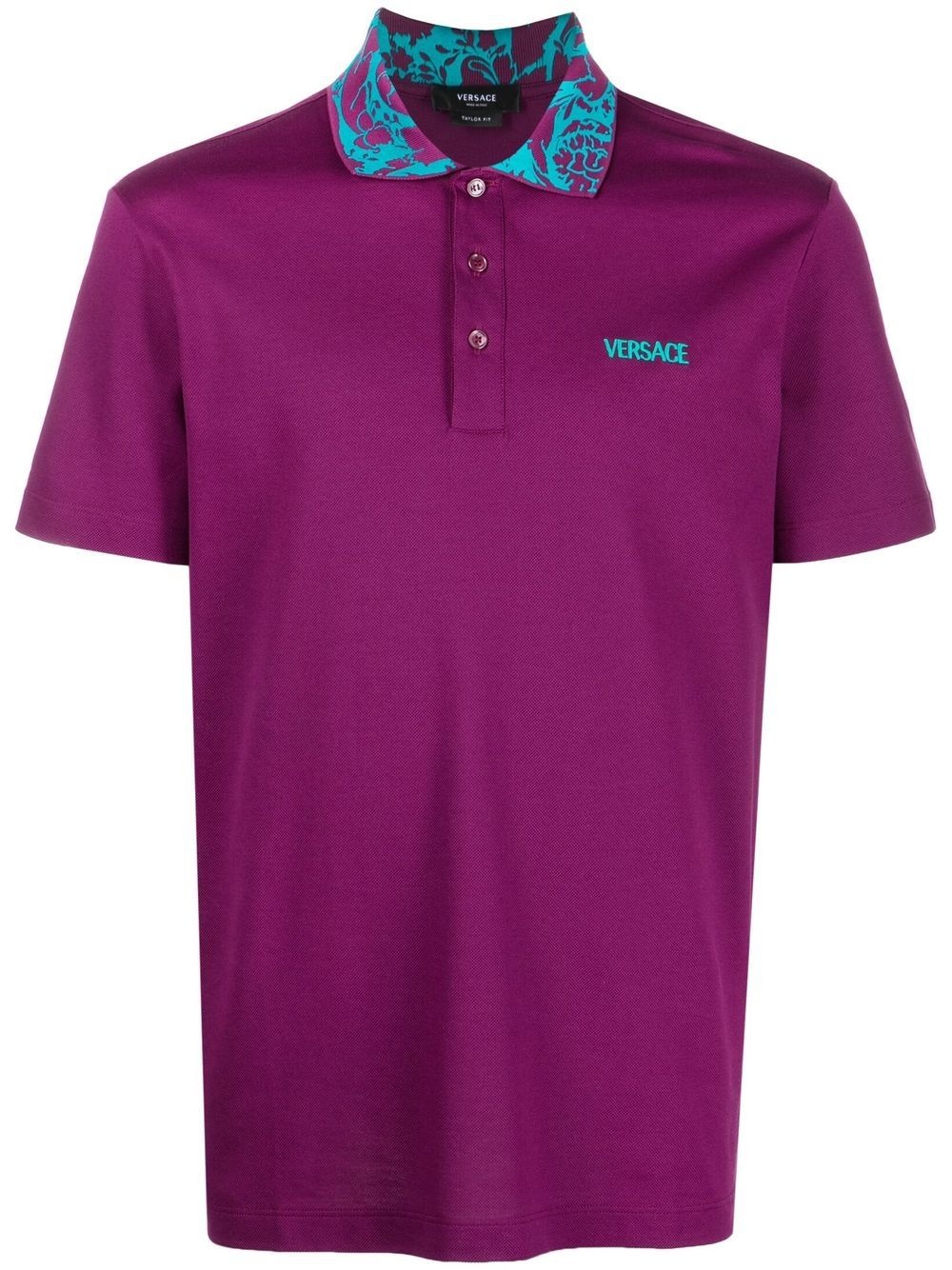 logo-embroidered cotton polo shirt - 1