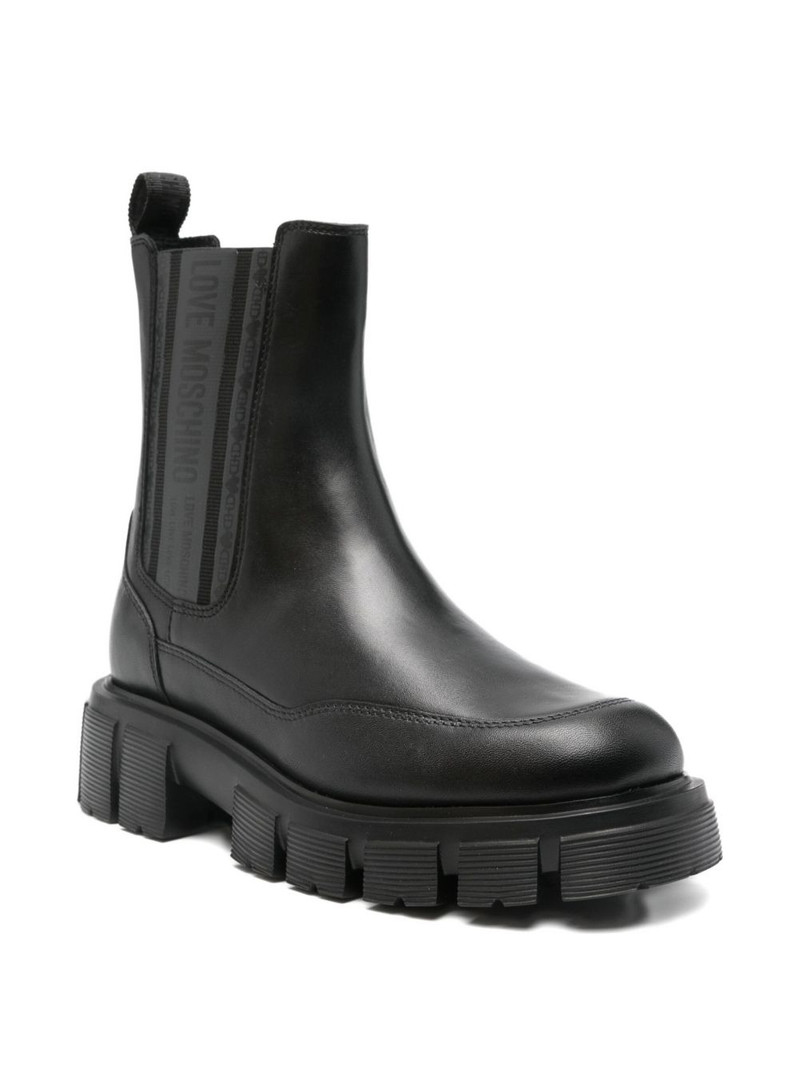 Moschino 40mm leather chunky boots outlook