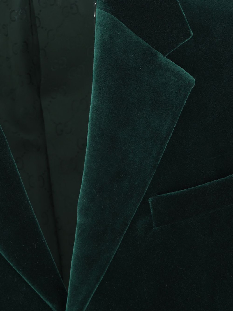 single-breasted velvet blazer 4