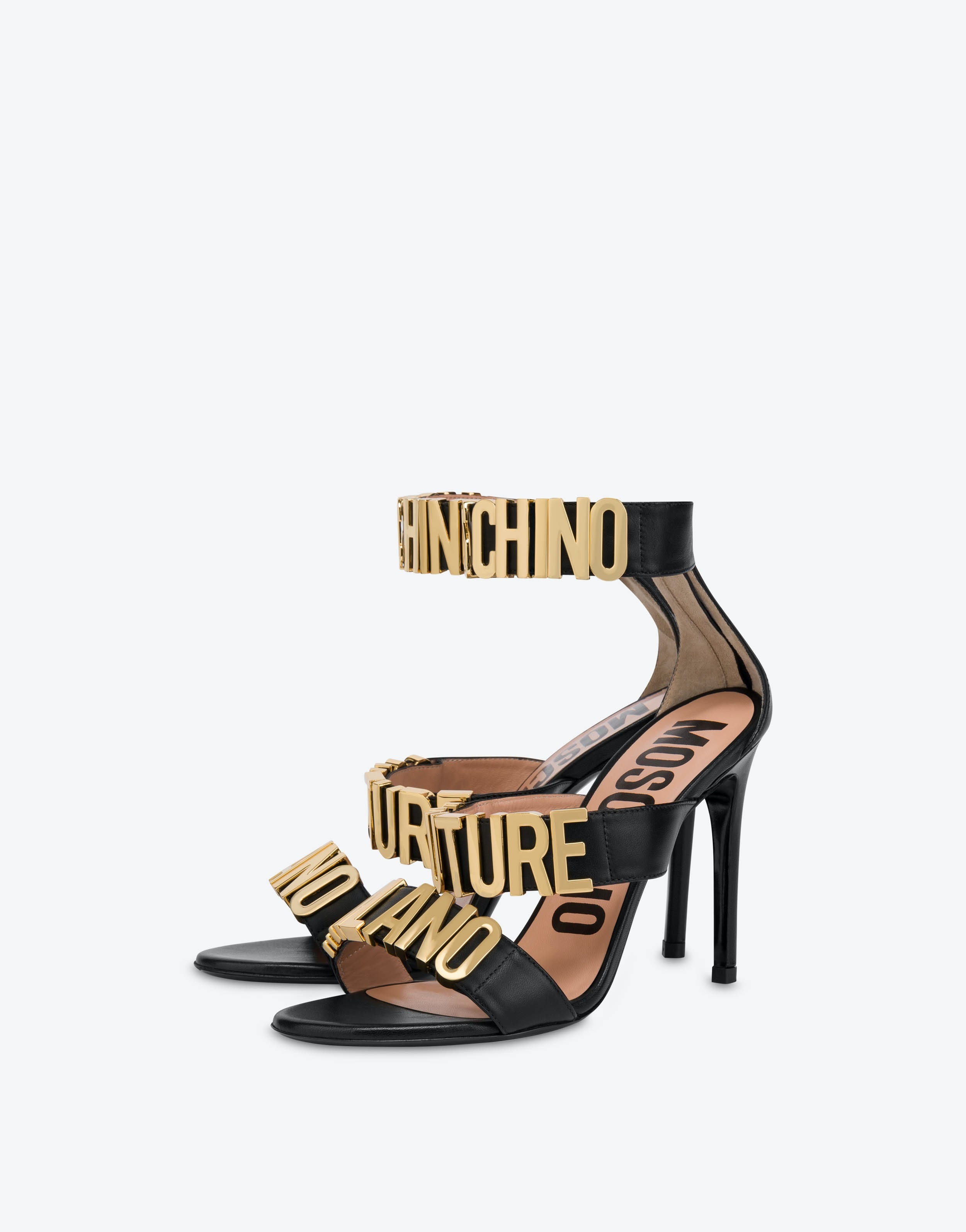 MOSCHINO COUTURE MILANO CALFSKIN SANDALS - 4