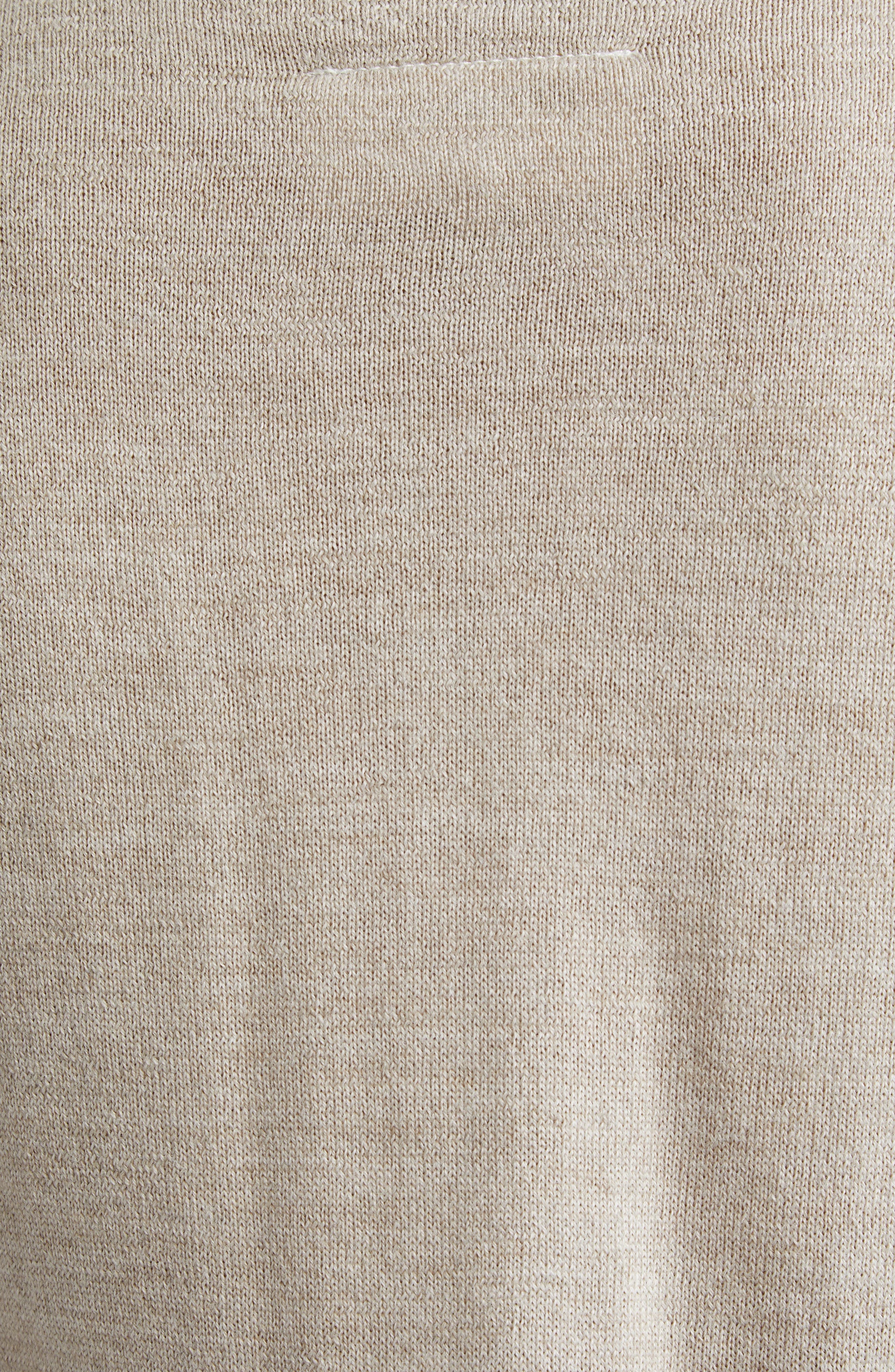 MM6 Maison Margiela Virgin Wool Blend Cardigan with Leather Elbow Patches in Beige Melange at Nordst - 7