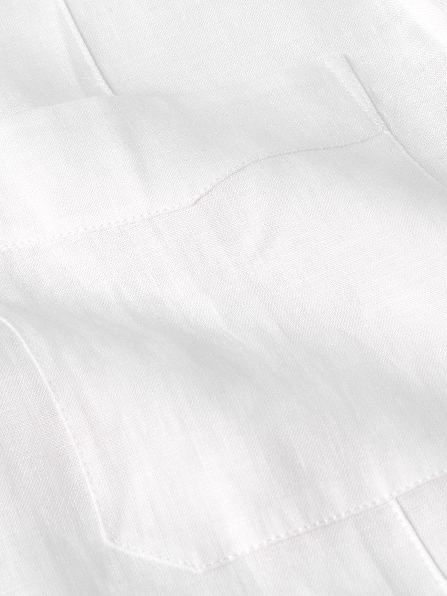 Linen Overshirt White - 5