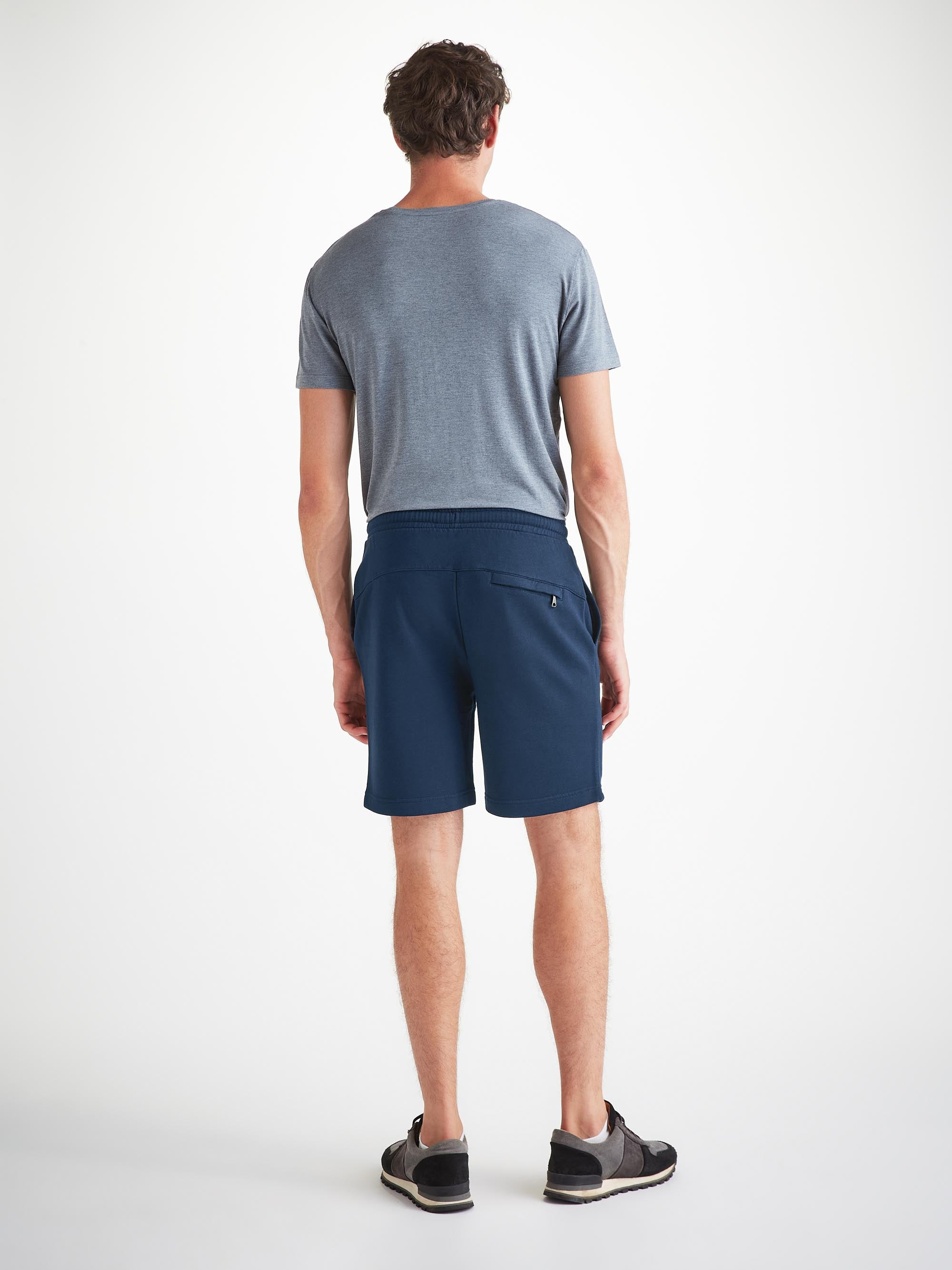 Men's Sweat Shorts Quinn Cotton Modal Navy - 4