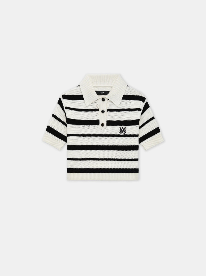 WOMEN'S MA STRIPED POLO - 1