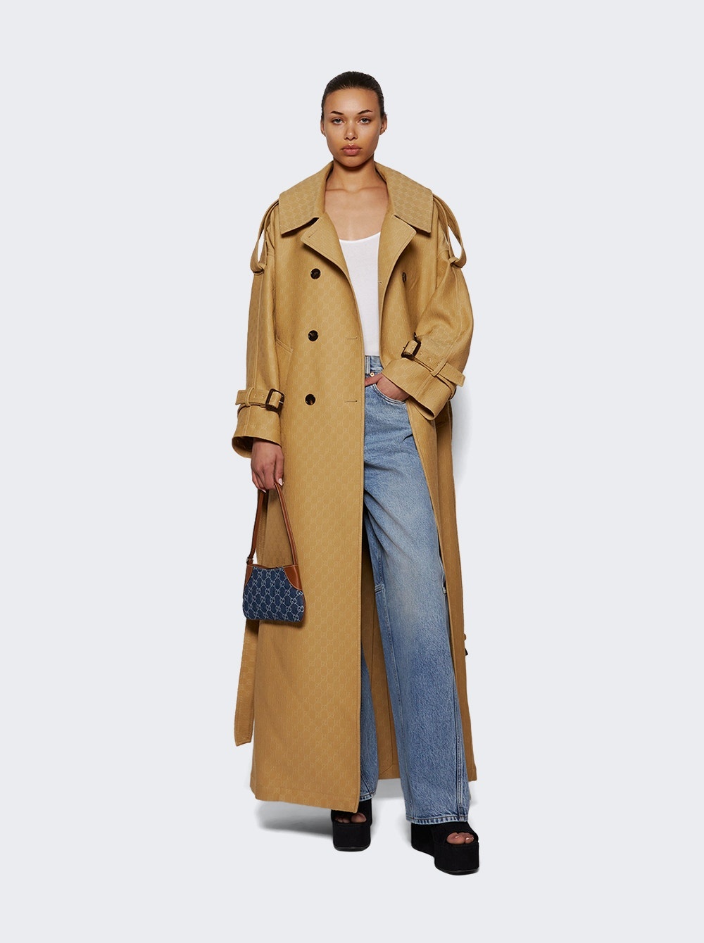 Double Breasted Coat Archive Beige - 5