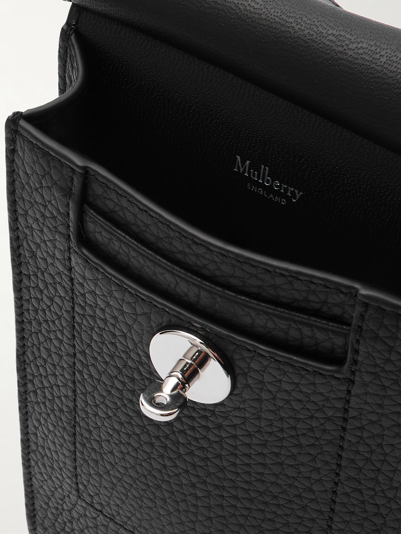 Mini Antony Full-Grain Leather Pouch Black - 5