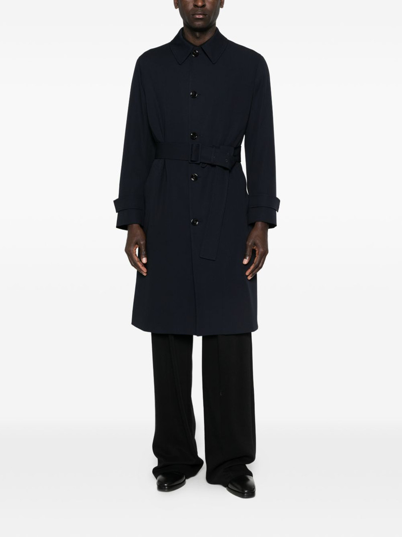 LARDINI belt buttoned coat outlook