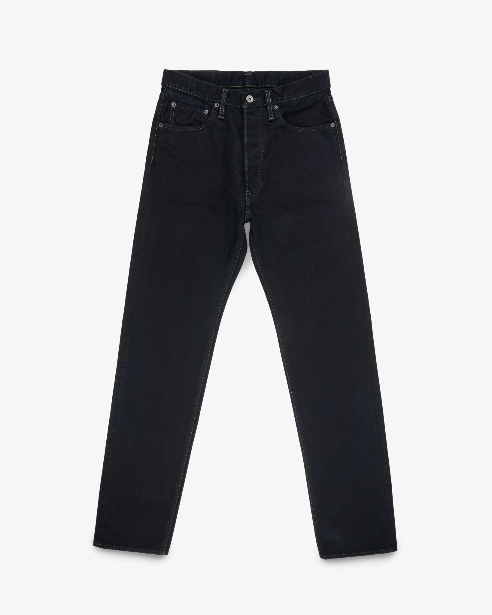 IH-1955S-142OD 14OZ SELVEDGE DENIM "1955" VINTAGE TAPERED JEANS - INDIGO OVERDYED BLACK - 1