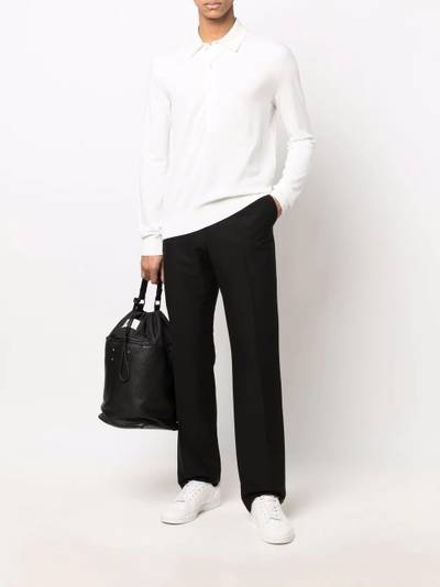 TOM FORD long-sleeve silk-cotton polo shirt outlook