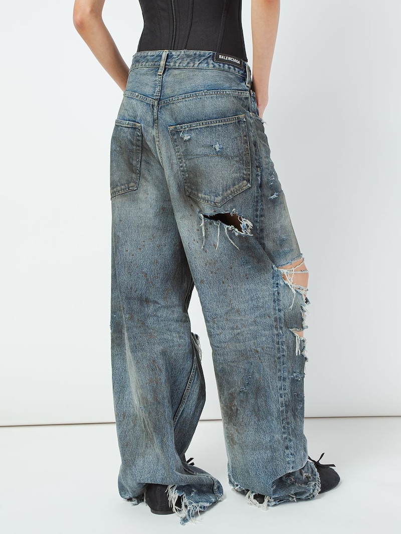 Japanese denim wide leg jeans - 3