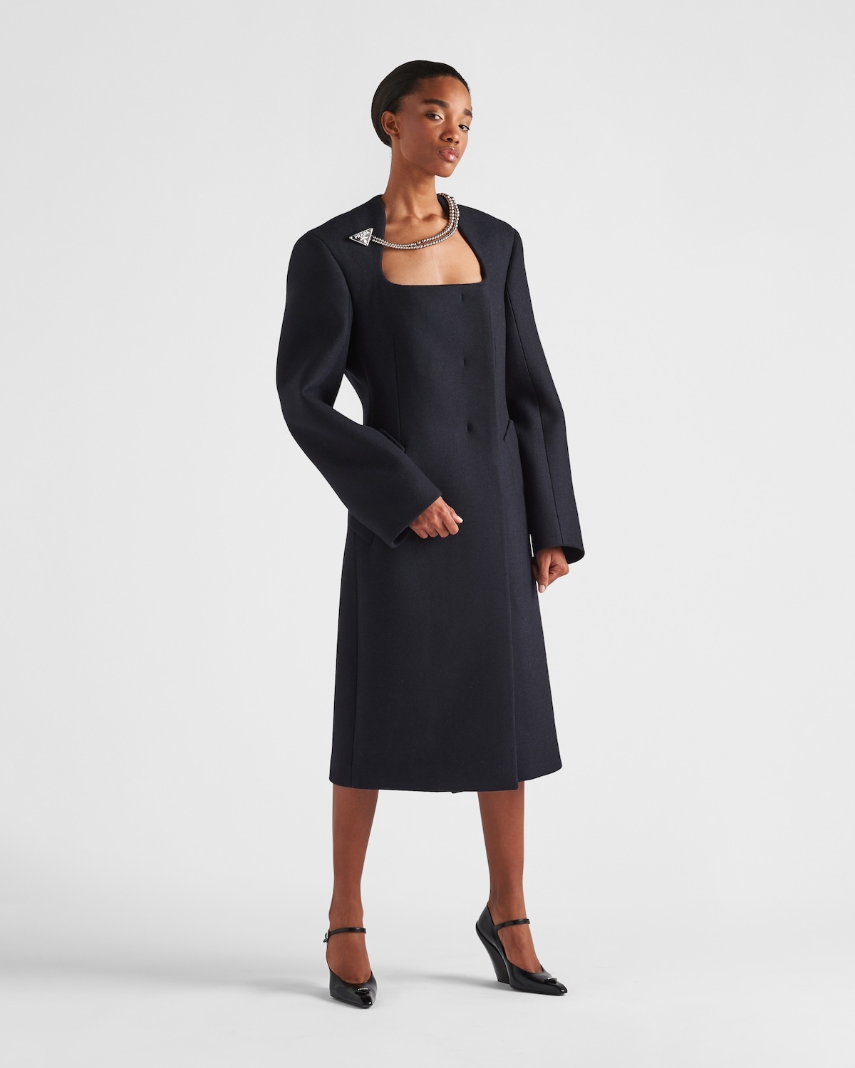 Double-breasted cloth coat - 2