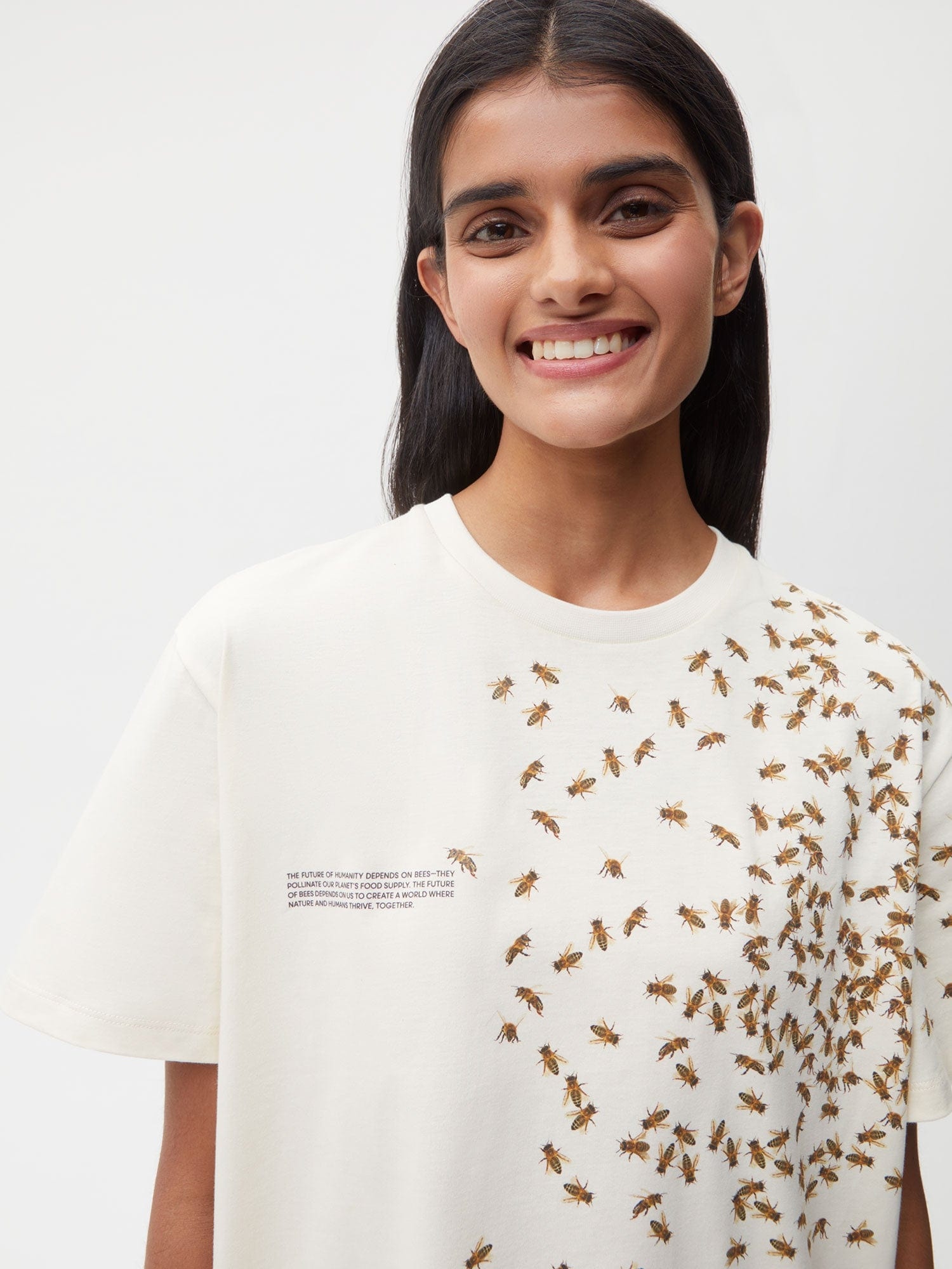 Womens Bee The Change Organic Cotton T-Shirt - Undyed - 3