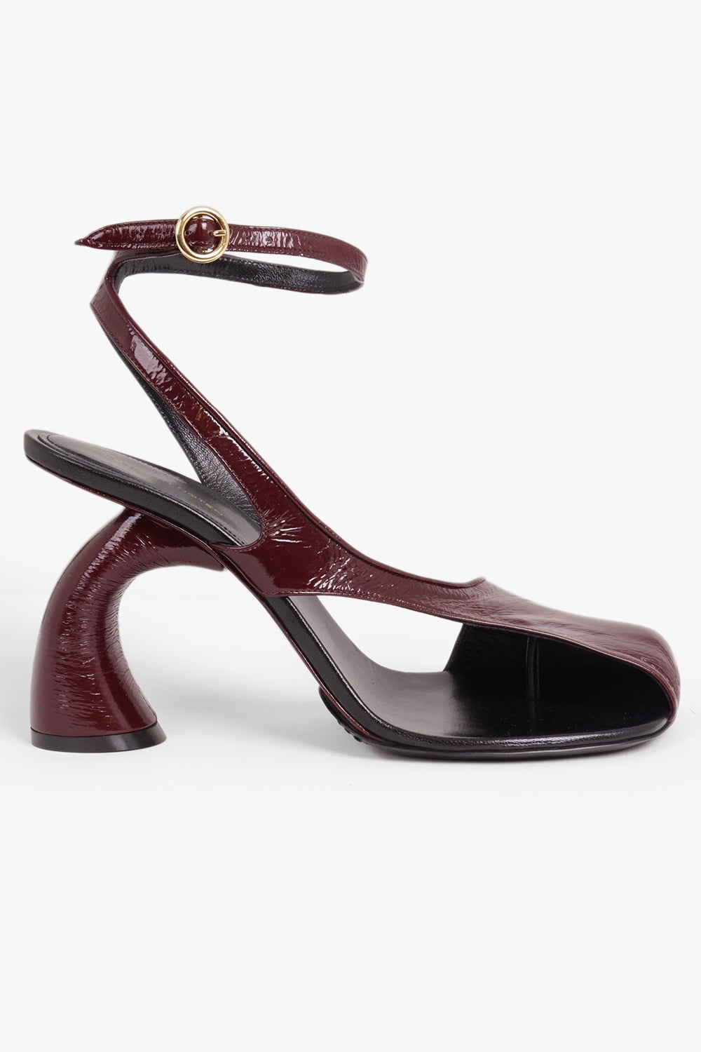 ANKLE WRAP CUT OUT CURVED 95MM HEEL | PURPLE - 2