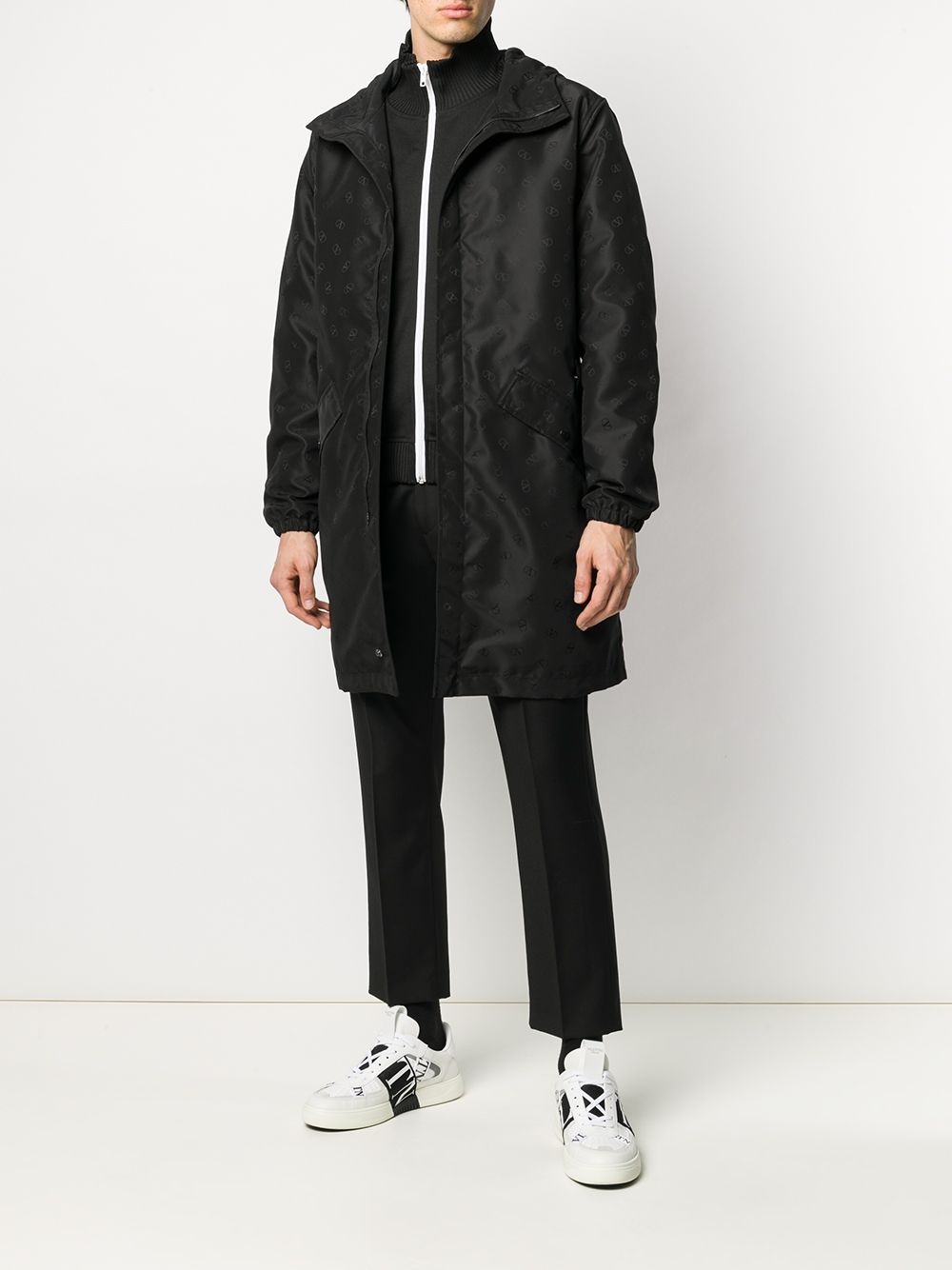 buckle-detail mid-length parka - 2