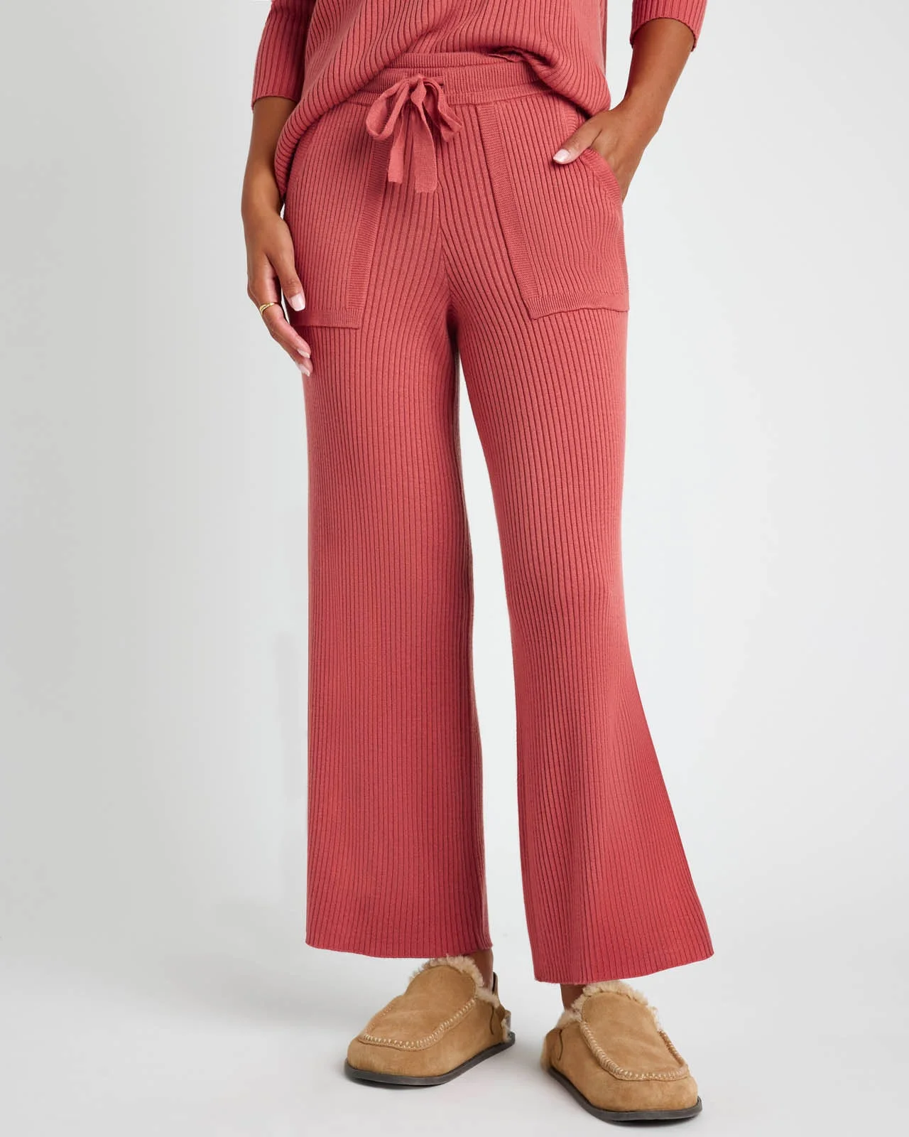 Georgie Cashblend Rib Pant - 1