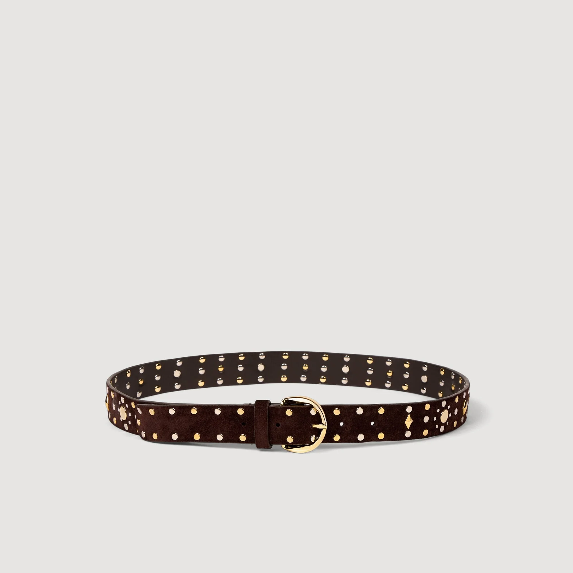 SUEDE BELT WITH RIVETS - 1